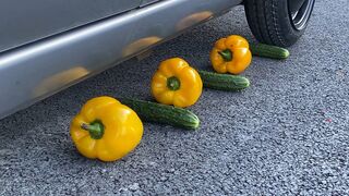 Oddly Satisfying Video Crushing Crunchy & Soft Things by Car! - EXPERIMENT