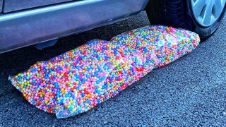 Crushing Crunchy & Soft Things by Car! Experiment Oddly Satisfying Video