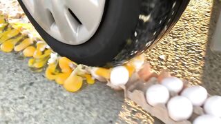 Crushing Crunchy & Soft Things by Car! - EXPERIMENT: 500 EGG VS CAR