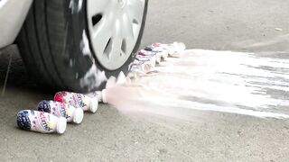 Crushing Crunchy & Soft Things by Car! - EXPERIMENT: YOGURT VS CAR SATISFYNG VIDEO