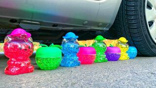 Crushing Crunchy & Soft Things by Car! - EXPERIMENT: COLORFUL ORBEEZ VS CAR SATISFYNG VIDEO