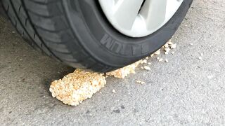Crushing Crunchy & Soft Things by Car! - EXPERIMENT: COLORFUL ORBEEZ VS CAR SATISFYNG VIDEO