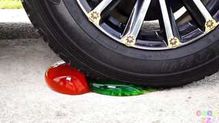 Crushing Crunchy & Soft Things by Car! EXPERIMENT: Car vs jelly, Fruits, Floral foam, Crane toy