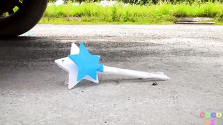 Crushing Crunchy & Soft Things by Car! EXPERIMENT: Car vs jelly, Fruits, Floral foam, Crane toy