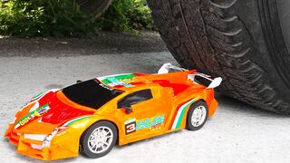 Experiment Car vs Toy Car ( Lamborghini ) | Crushing crunchy & soft things by car | Test Ex