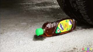 Crushing Crunchy & Soft Things by Car! EXPERIMENT Car vs JELLY, SLIME