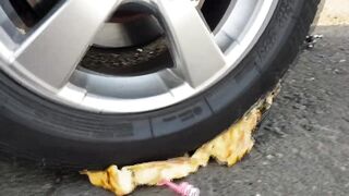 Crushing Crunchy & Soft Things by Car! EXPERIMENTS : BABY DOG VS CAR TEST