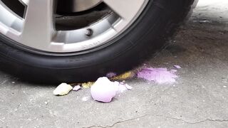 Crushing Crunchy and Soft Things by Car! - Car vs soap rose / Valentine's day presents vs car