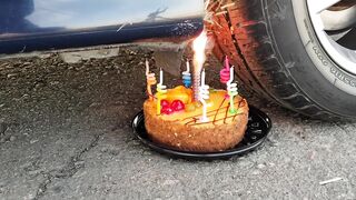 Crushing Crunchy & Soft Things by Car! - EXPERIMENT: CAKE VS CAR and more