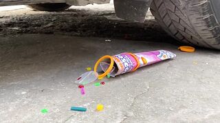Crushing Crunchy & Soft Things by Car! EXPERIMENTS - CAR VS BIG FOAM BALL