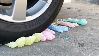 Crushing Crunchy & Soft Things by Car! - EXPERIMENT: GLOVE Orbeez VS CAR