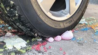 Crushing Crunchy & Soft Things by Car! - EXPERIMENT: GLOVE Orbeez VS CAR