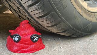 Crushing Crunchy & Soft Things by Car! EXPERIMENT : Car vs poop , christmas toys , slime and more