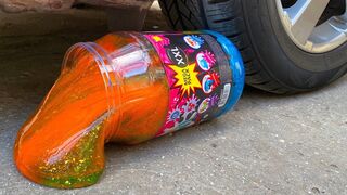 Crushing Crunchy & Soft Things by Car! EXPERIMENT : Car vs XXL slime