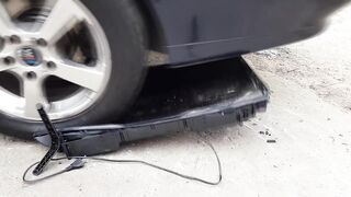 EXPERIMENT : CAR VS TV Crushing Crunchy & Soft Things by Car!