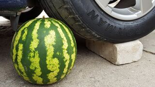 Crushing Crunchy & Soft Things by Car! - EXPERIMENT: WATERMELON VS CAR TEST