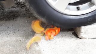 Crushing Crunchy & Soft Things by Car! - EXPERIMENTS - HALLOWEEN PUMPKIN VS CAR TEST