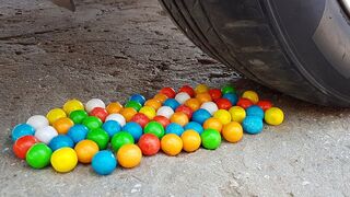 Crushing Crunchy & Soft Things by Car! - EXPERIMENT: GUMBALLS VS CAR