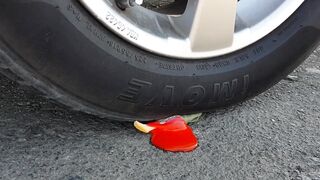Crushing Crunchy & Soft Things by Car! - EXPERIMENT: JELLY VS CAR