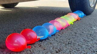 Experiment Car vs Coca Cola, Fanta, Mirinda Balloons | Crushing Crunchy & Soft Things by Car!
