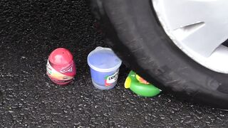 Crushing Crunchy & Soft Things by Car! - Experiment Car vs Coca Cola and Balloons