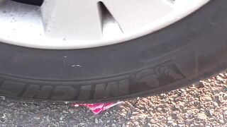 Crushing Crunchy & Soft Things by Car! EXPERIMENT CAR vs Flamingo Balloon