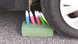 Crushing Crunchy & Soft Things by Car! EXPERIMENT CAR vs Floral Foam