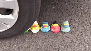 Crushing Crunchy & Soft Things by Car! Experiment CAR vs DUCK FAMILY (Toys)