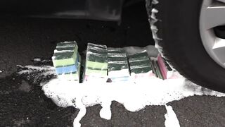 Crushing Crunchy & Soft Things by Car! EXPERIMENT Car vs Floral Foam Wet & Floral Foam
