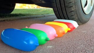 Crushing Crunchy & Soft Things by Car! EXPERIMENT Car vs Long Balloons