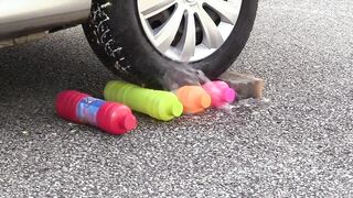 Crushing Crunchy & Soft Things by Car! EXPERIMENT CAR vs LIGHTERS