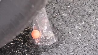 Crushing Crunchy & Soft Things by Car! Experiment Car vs Long Water Balloons