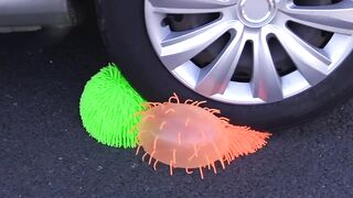 Crushing Crunchy & Soft Things by Car! Experiment Orbeez w/ Eggs vs Car