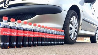 Crushing Crunchy & Soft Things by Car!- EXPERIMENT CAR VS COCA COLA, RAINBOW TOYS