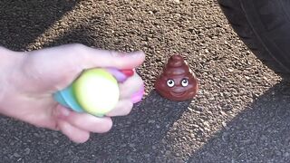 Crushing Crunchy & Soft Things by Car! EXPERIMENT CAR vs RAINBOW POOP