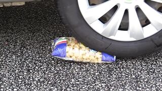Crushing Crunchy & Soft Things by Car! Experiment Car vs Long Balloons, Orbeez, Jelly