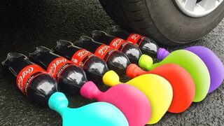Experiment Car vs Coca Cola Balloons vs Food | Crushing Crunchy & Soft Things by Car!