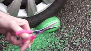 Crushing Crunchy & Soft Things by Car! EXPERIMENT CAR VS LIGHT BULBS