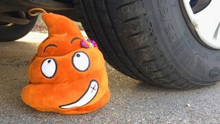 Crushing Crunchy & Soft Things by Car! Experiment Car vs Poop Plush, Car Toys and Slime