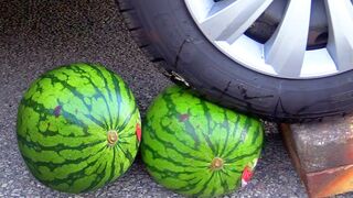 Crushing Crunchy & Soft Things by Car! - EXPERIMENT: TWO WATERMELONS VS CAR