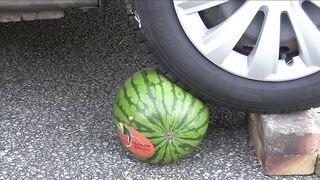 Crushing Crunchy & Soft Things by Car! - EXPERIMENT: WATERMELON VS CAR