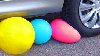 Crushing Crunchy & Soft Things by Car! - EXPERIMENT: BIG BALLOONS VS CAR
