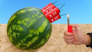 Experiment: XXL Firecrackers VS Watermelon