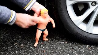 Experiment! Car vs Big Stretch Armstrong - Crushing Crunchy & Soft Things by Car!
