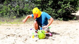 Experiment ! Watermelon, Coca Cola, Mentos vs Balloons