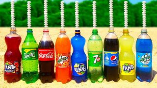 Mirinda, Coca-Cola, Fanta, Sprite and other Popular Sodas vs Mentos