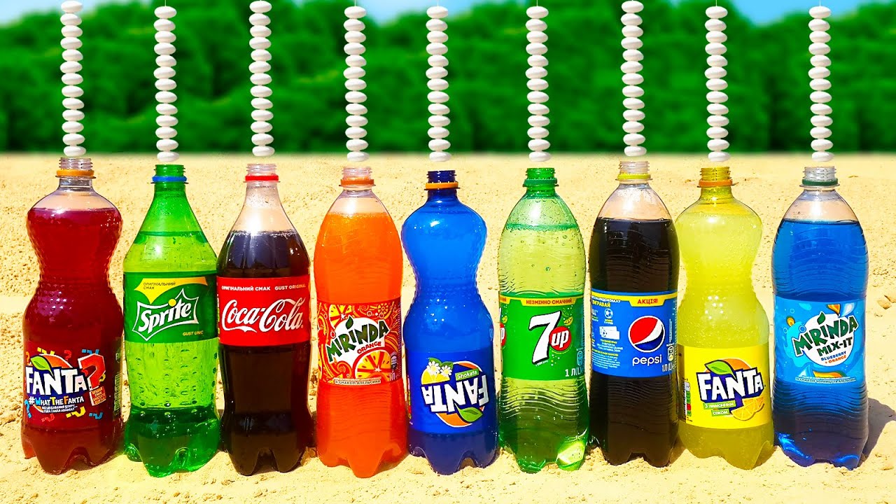Mirinda, CocaCola, Fanta, Sprite and other Popular Sodas vs Mentos