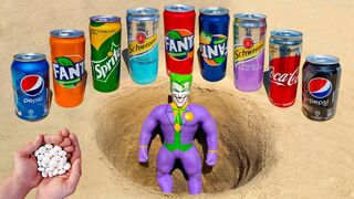 Experiment: Joker vs Fanta, Coca-Cola, Pepsi, Schweppes vs Mentos