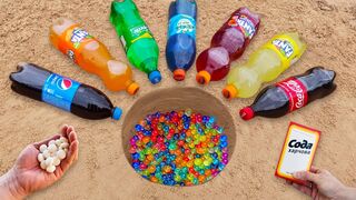Experiment: Coca-Cola, Mirinda, Fanta, Sprite, Pepsi vs Mentos vs Orbeeze