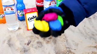 Experiment! Balloons vs Coca-Cola vs Fanta vs Sprite vs Mirinda vs Pepsi vs Mentos and Baking Soda